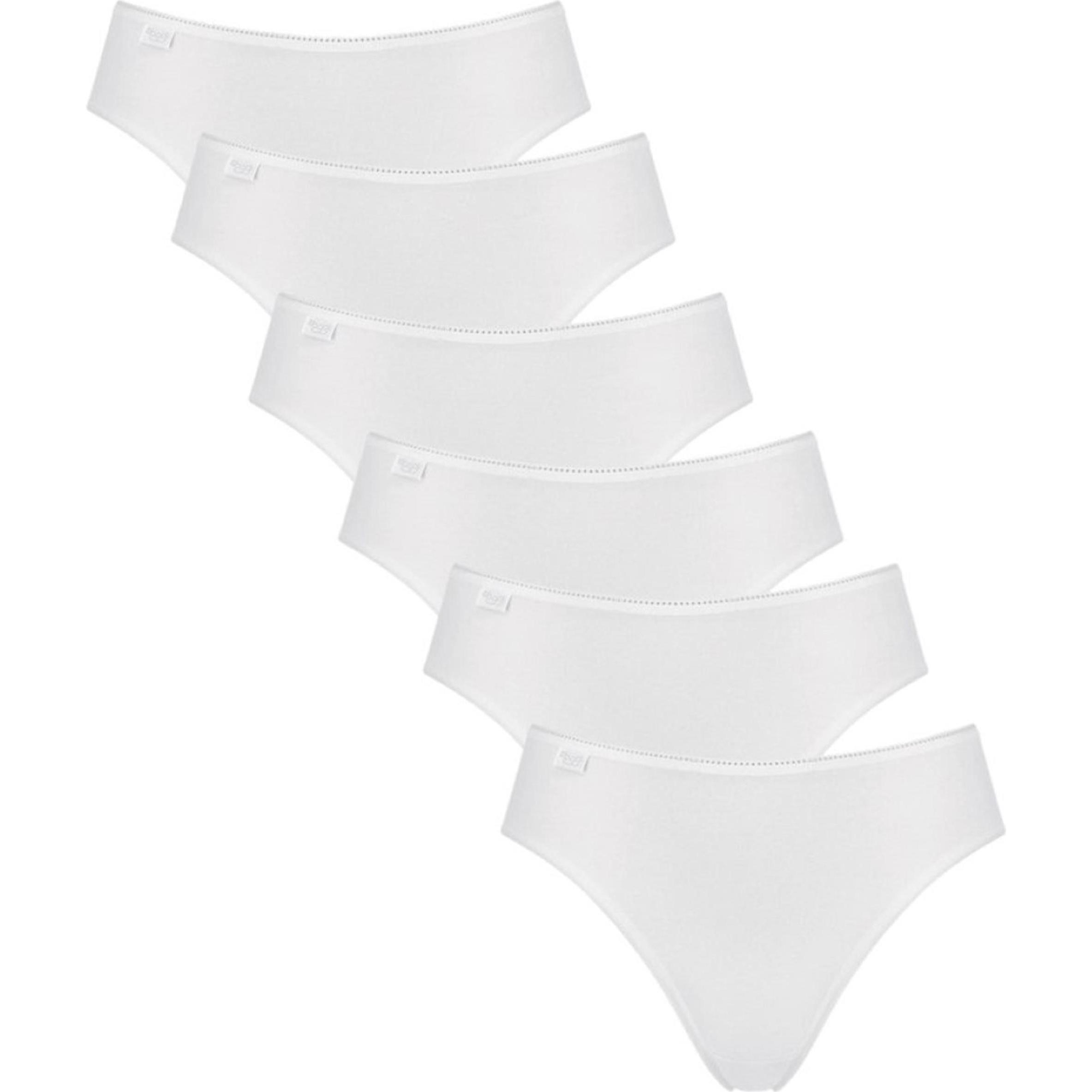 Sloggi, Damen, Unterhosen, 6er Pack 24/7 Microfibre Tai Slip, Weiss, (42, 6er Pack)