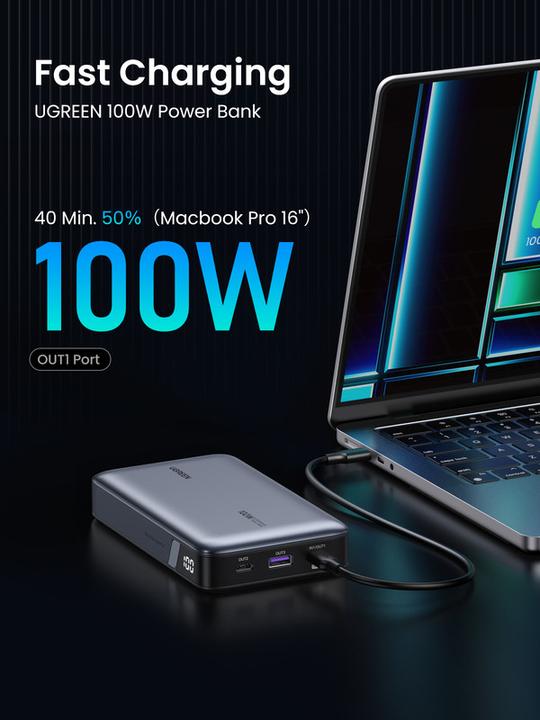 Productafbeelding Ugreen Powerbank (20000 mAh, 100 W, 72 Wh)