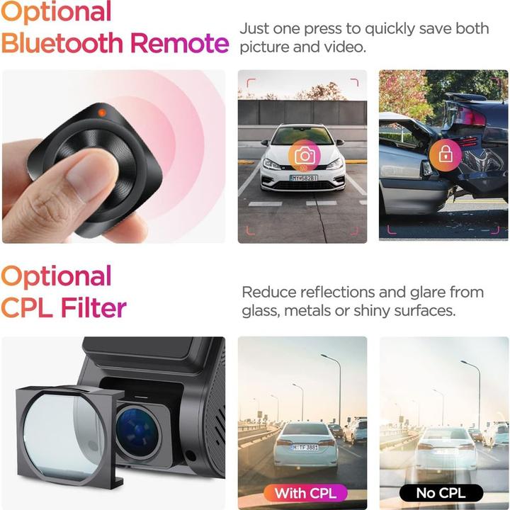 Image du produit Viofo A119 Mini 2 (Accéléromètre, Microphone intégré, Récepteur GPS, Vision nocturne, WiFi, QHD)
