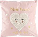 Actual product image Douceur D'intérieur Pillow removable compress cover, 40 x 40 cm, velve (40 x 40 cm)