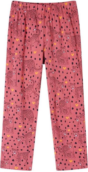 Produktbild VidaXL Kinderpyjama mit Langen Ärmeln Altrosa 140,Material: 95 (140)
