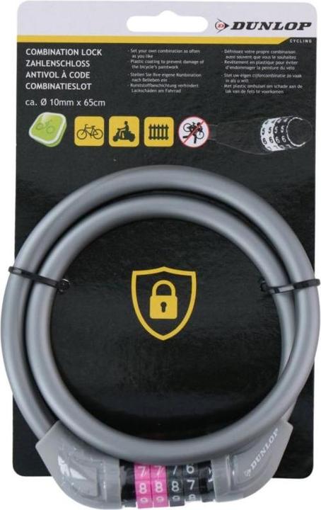 Dunlop Fahrradschloss, Kabel, Code