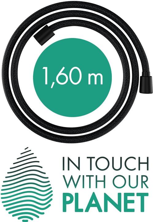 Produktbild hansgrohe Designflex Textilbrauseschlauch, Länge 1600mm, 28260 (160 cm)