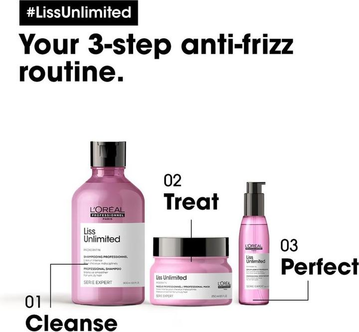 Produktbild L'Oréal Professionnel Serie Expert Liss Unlimited (300 ml, Flüssiges Shampoo)