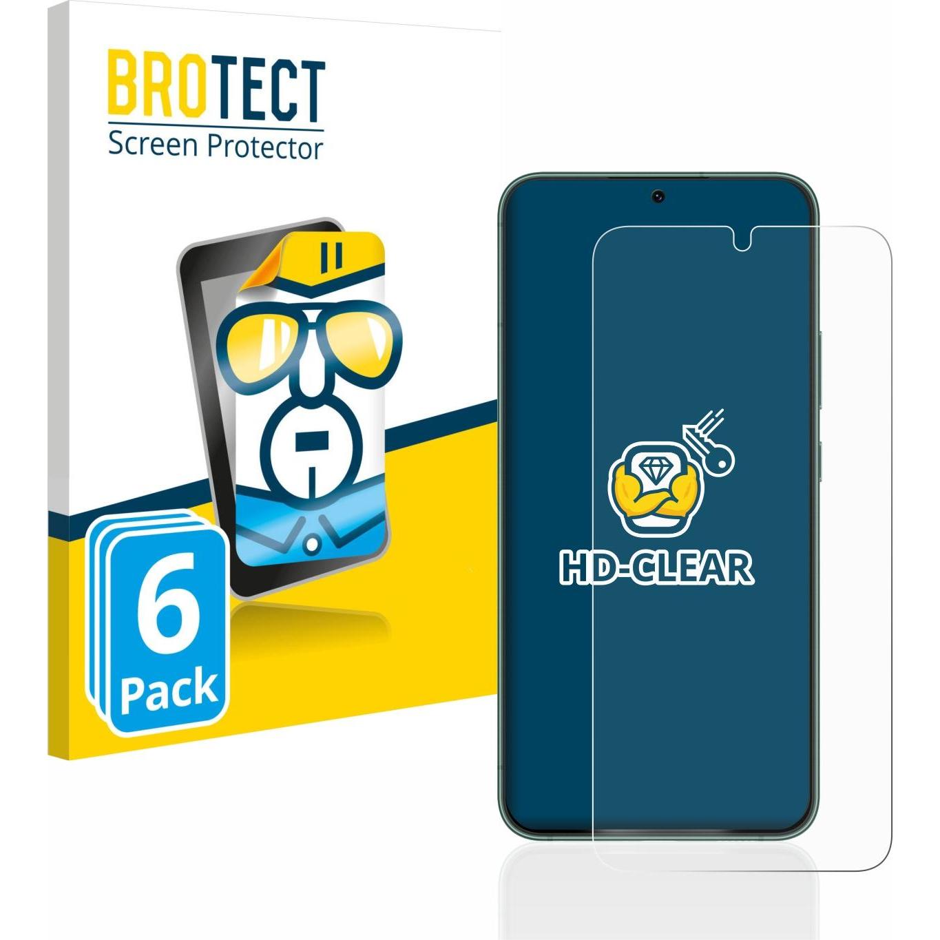 BROTECT Schutzfolie Displayschutz Displayschutzfolie Folie Klar Transparent (6 Stück, Samsung Galaxy S22 5G), Smartphone...
