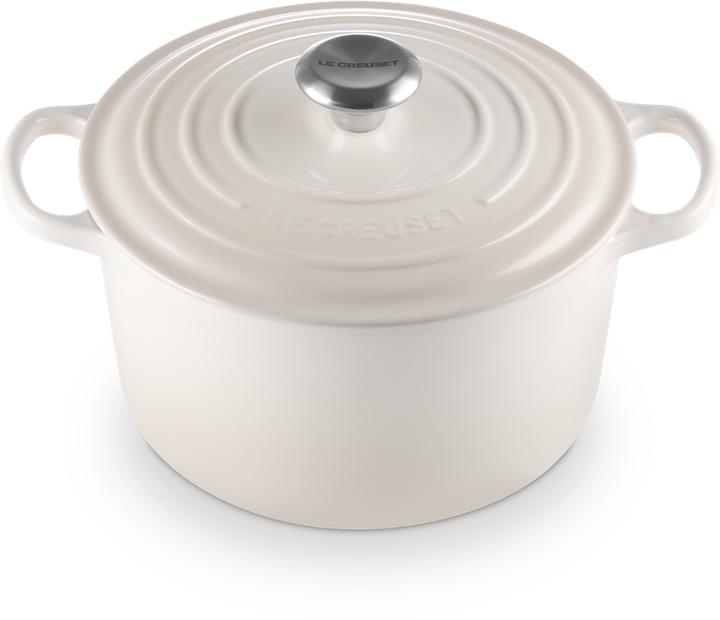 Produktbild Le Creuset Bräter hoch SIGNATURE Meringue (24 cm, Bräter + Schmortopf, Gusseisen)
