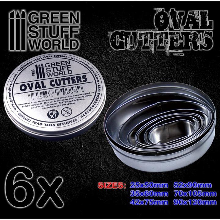 Actual product image Green Stuff World Oval Cutters for Bases