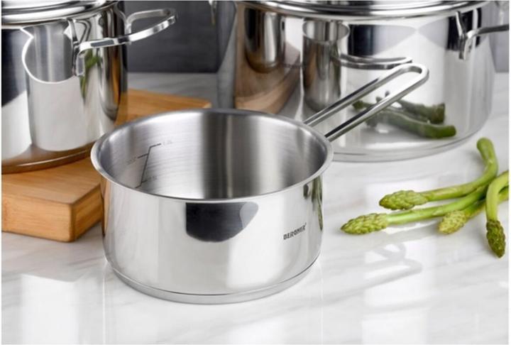 Productafbeelding Bergner Topfset Classic Silberfarben 6 Stücke (Steelpan, Roestvrij staal, 16 x 9.50 cm)