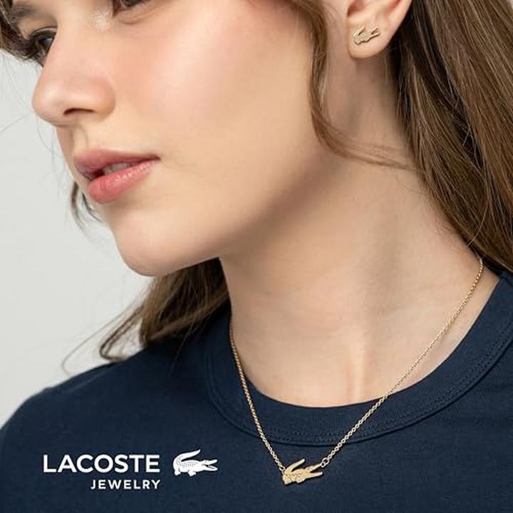 Actual product image Lacoste Fashion Gold Plated Necklace For Women Crocodile 2040044