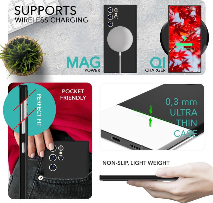 Produktbild Nalia Extrem Dünnes 0,3mm Hardcase mit 2x Displayschutz (Samsung Galaxy S23 Ultra)