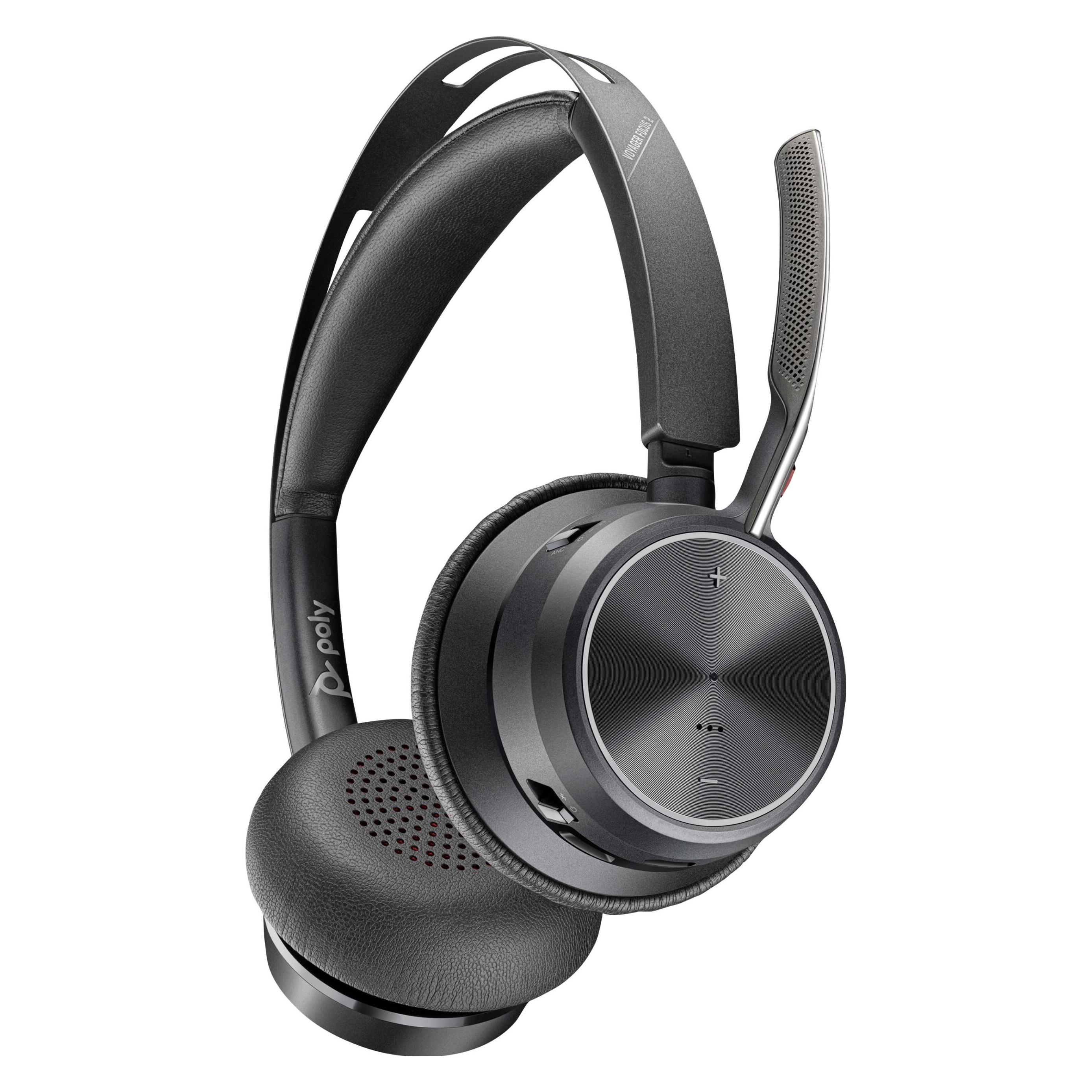 HP Poly Voyager Focus 2 USB-C-C Headset +USB-C/A-Adapter (Kabellos, USB-C), Office Headset, Schwarz