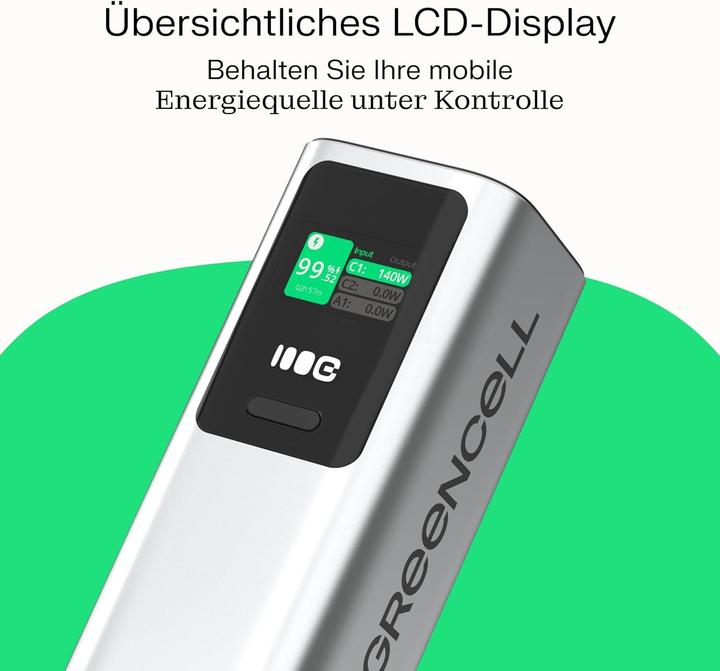 Actual product image GreenCell Powerbank PowerPlay Ultra 25200mAh Schnelles Laden 140W 2x USB-C PD 1x USB-A (25200 mAh, 140 W)