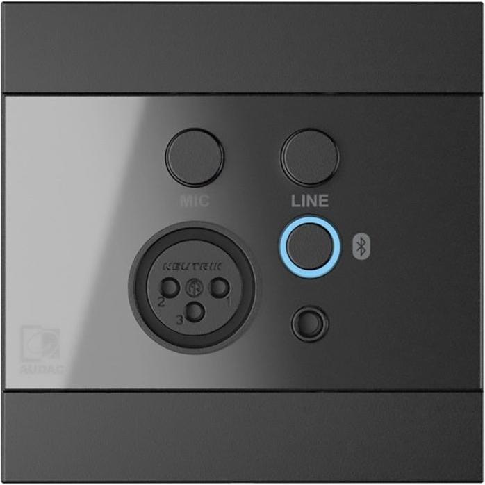 Audac Wandpaneel WP225/B XLR-Mikrofon + 3 5-mm-Klinke Bluetooth schwarz, Microfono
