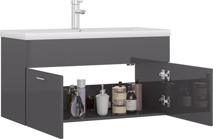 Produktbild vidaXL Waschbeckenunterschrank und Waschbecken