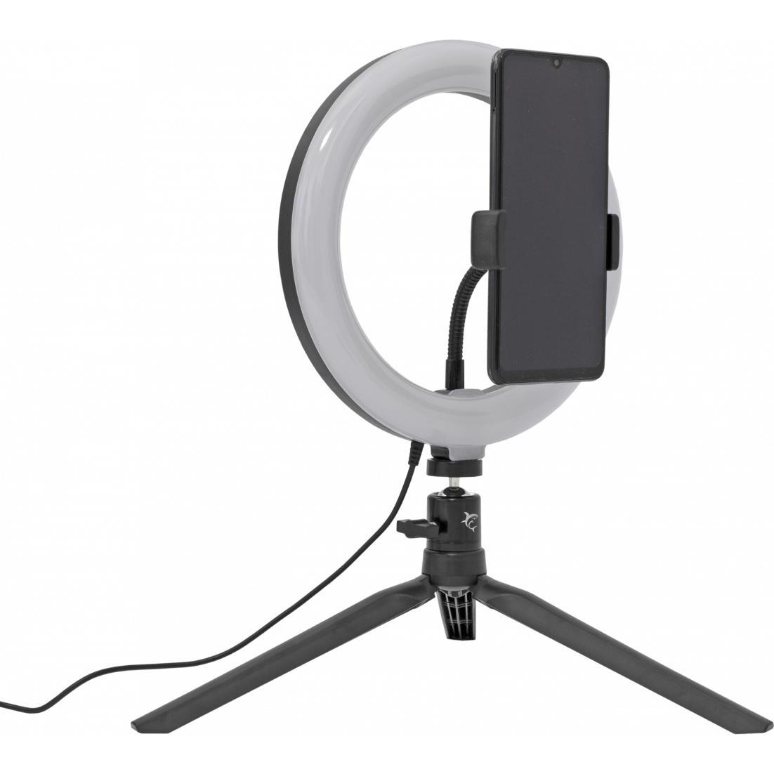 White Shark Moonlight RL-08 Luce LED ad anello 20 cm, Luce continua, Nero