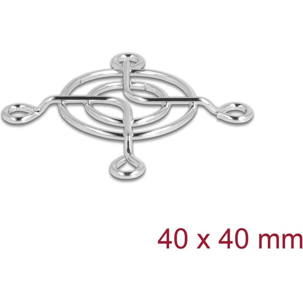 Delock Lüftergitter 40 x 40 mm silber, Accessori per ventola PC, Argento