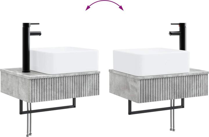 Actual product image vidaXL Wandmontiertes Waschbecken (390 mm, 500 mm)