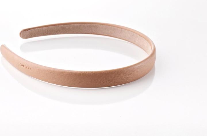 Produktbild Corinne World - Leather Diadem Narrow Plain Camel