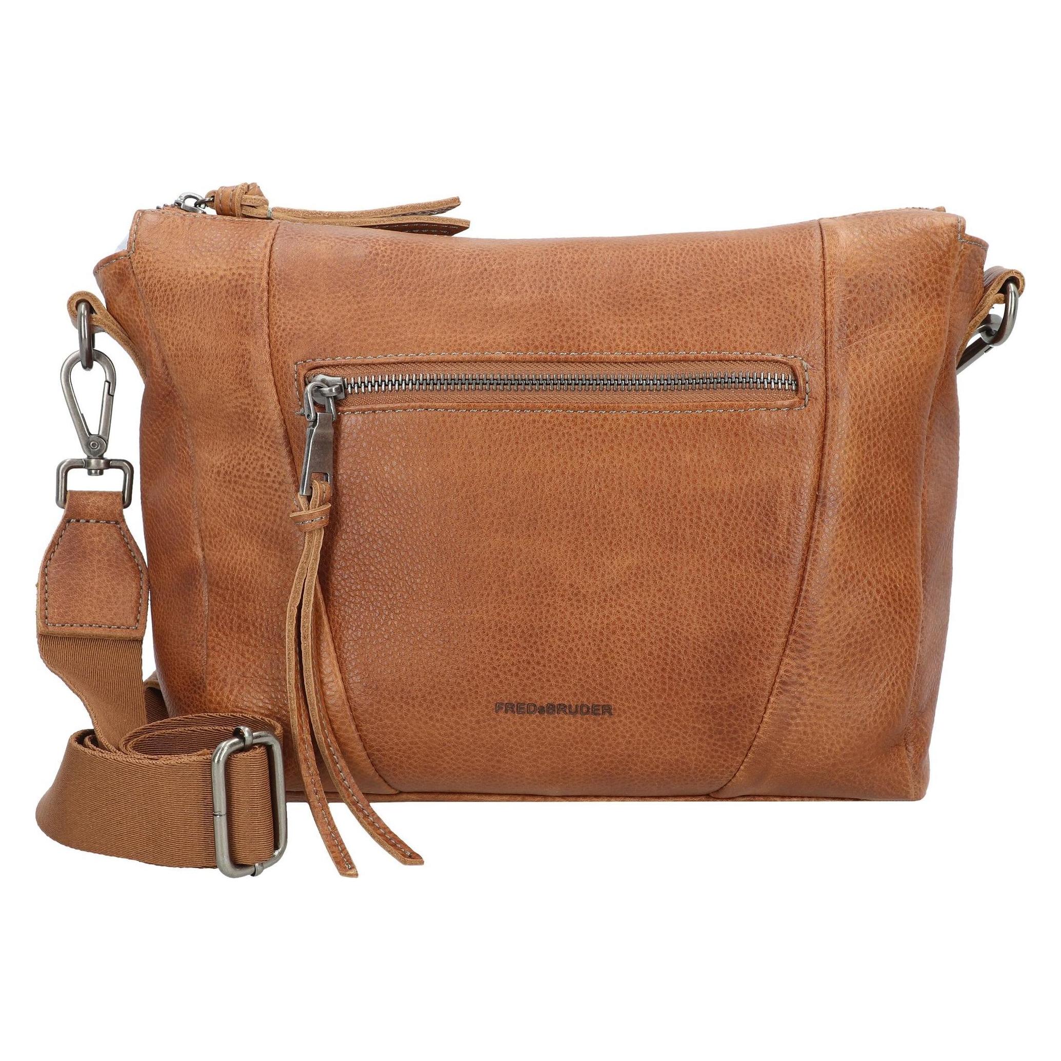 FredsBruder, Damen, Handtasche, My Old Friend Umhängetasche Leder 33 Cm, Braun