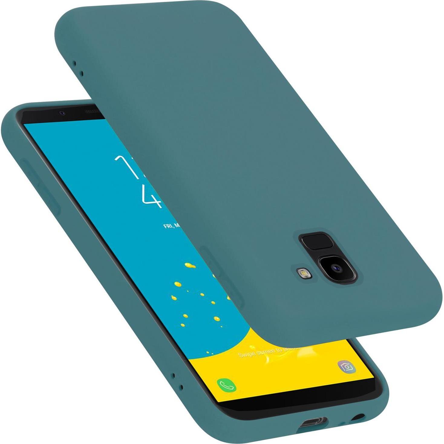 Cadorabo Liquid Case (Samsung Galaxy J6 (2018)), Smartphone Hülle, Grün