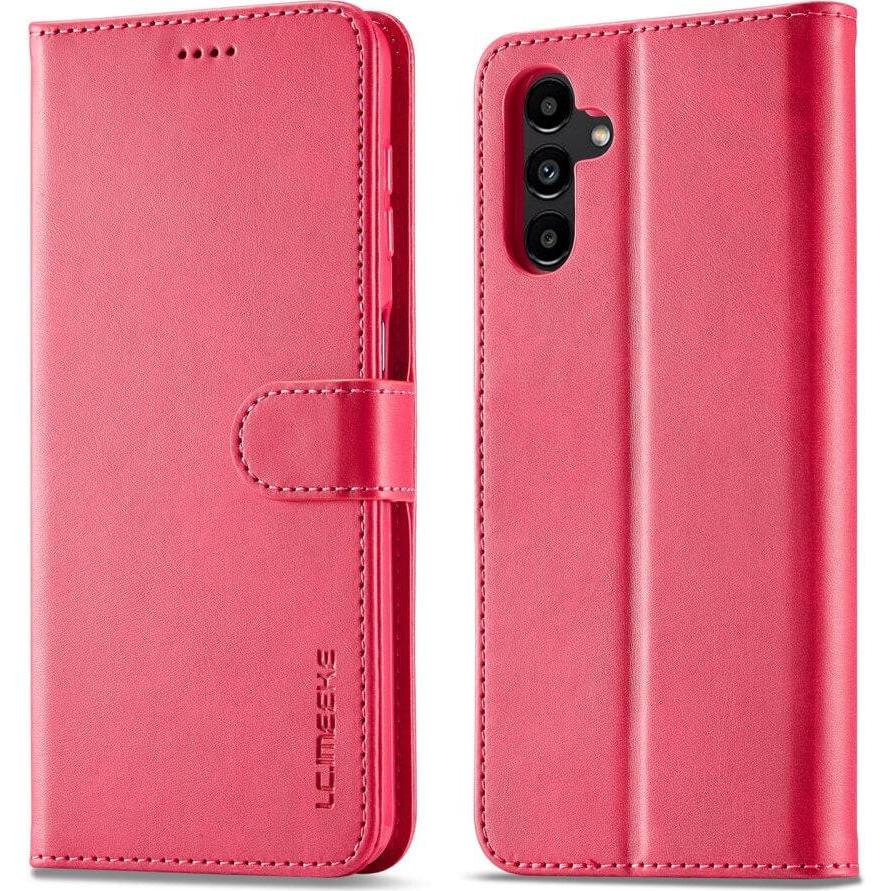 LC.Imeeke Galaxy A35 - Leder Etui Hülle pink (Samsung Galaxy A35), Smartphone Hülle, Pink