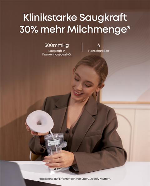 Actual product image eufy Baby S1 Draagbare Borstkolf â€“ Breast Pump â€“ Verwarmingstechnologie â€“