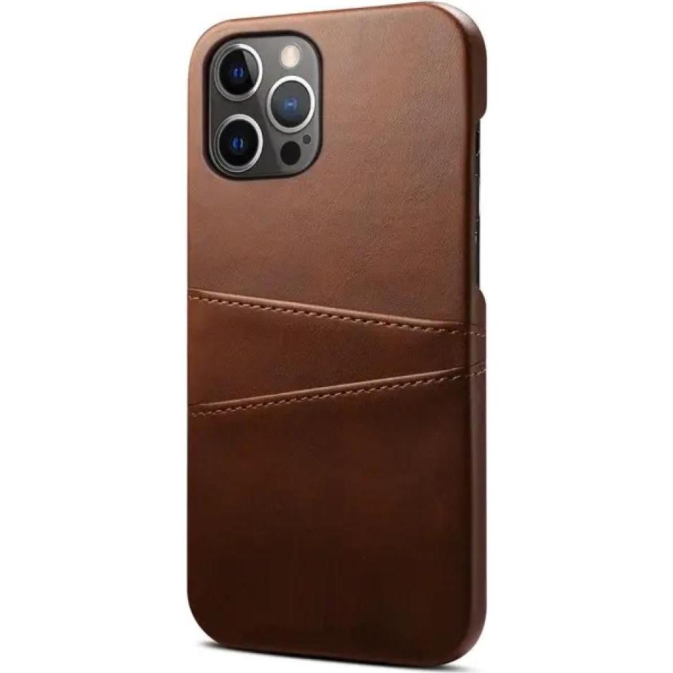 Thumbnail - Screenguard Apple iPhone 14 Pro CardCaddy Leder Backcase mit Kartenfächern (Apple iPhone 14 Pro), Smartphone Hülle, Brau...