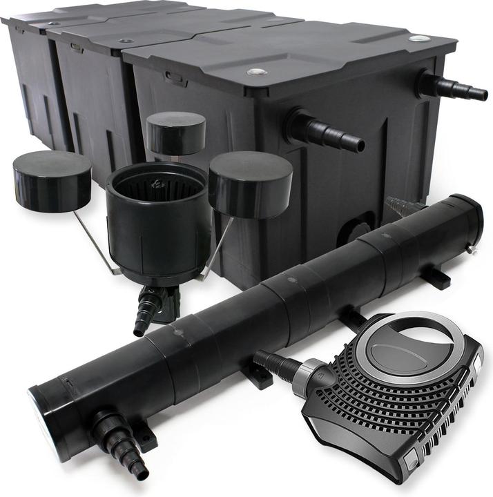 Actual product image Wiltec Set: Bio Pond Filter 90000l 72W UVC Clarifier 80W Pond Pump Skimmer CSP-250