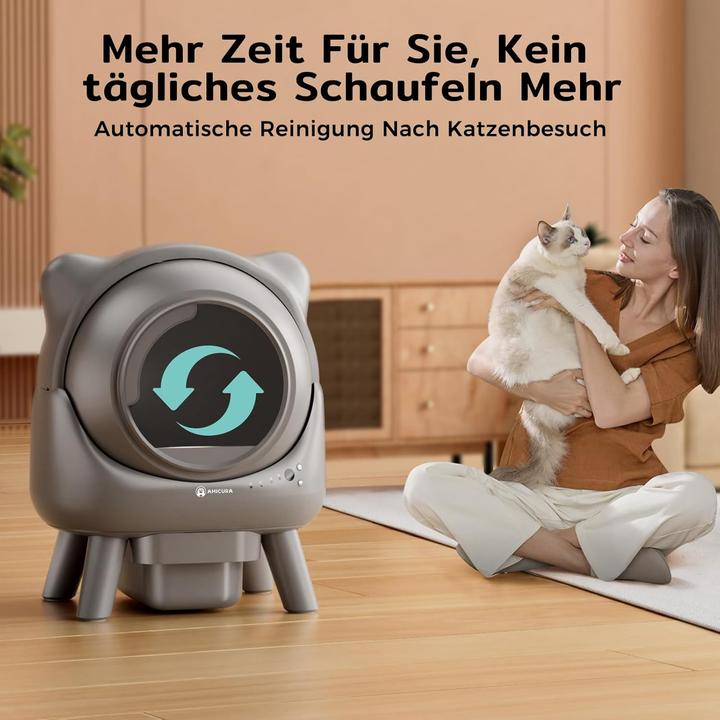 Produktbild AmiCura Cura X1 Katzentoilette Selbstreinigende Katzenklo Geruchsfreie,Anti-Pinch,60L,App-Steuerung (Selbstreinigendes Katzenklo)