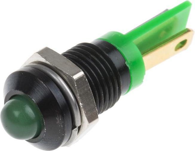 Produktbild RS PRO LED erhaben 8mm schwarz 2Vdc grün