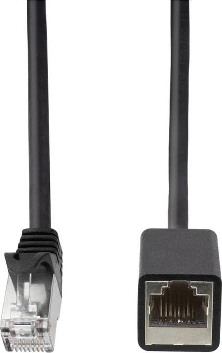 Actual product image LogiLink Patch cable extension Premium, Cat.6A, S/FTP, black, 5 m (S/FTP, CAT6a, 5 m)