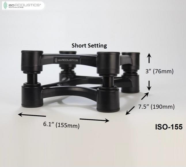 Produktbild Isoacoustics ISO-155 Set - Speakerstandaard (1 Paar, Ständer, Höhenverstellbar, Neigbar)