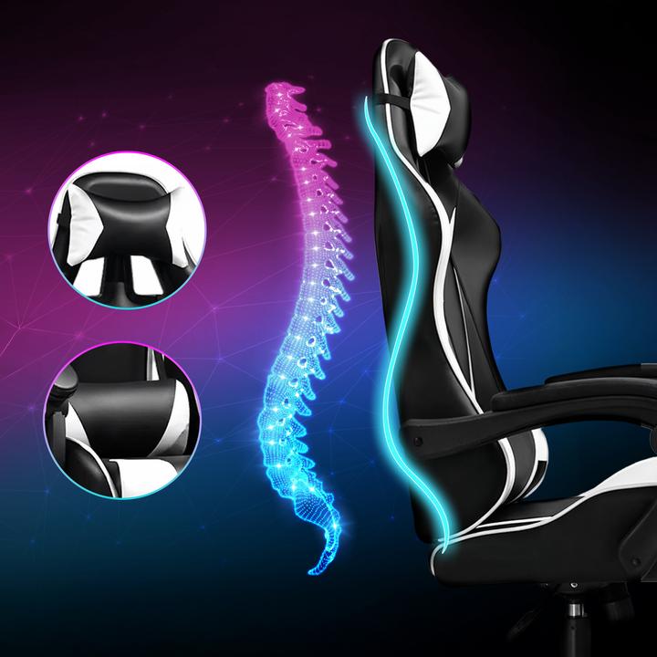 Actual product image Extralink Gaming chair | office swivel bucket black-white G-526
