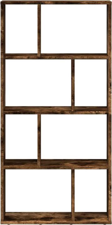 Actual product image vidaXL Bookcase Room divider Standing shelf File shelf Office shelf Smoked oak shelf (60 x 20 x 120 cm)