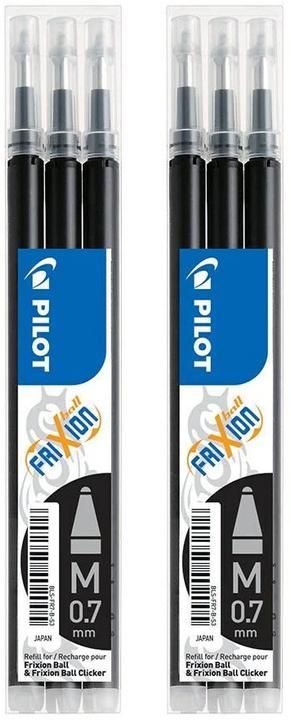 Produktbild Pilot FriXion Refill (6 Stück, Schwarz, 0.40 mm)