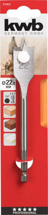 Actual product image kwb Flat milling drill PROFI, ø 22 mm (22 mm)