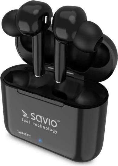 Actual product image Savio TWS-08 PRO Headphones & Headset in Ear Black (120 h, Wireless)