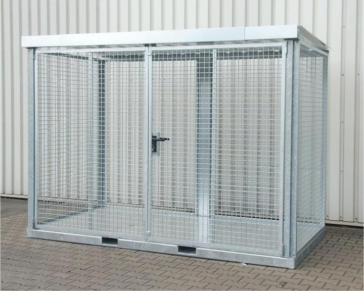 Produktbild eurokraft pro Gasflaschencontainer, montiert