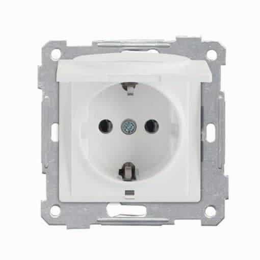 Produktbild Mutlusan Candela Modul Steckdose mit Deckel weiss