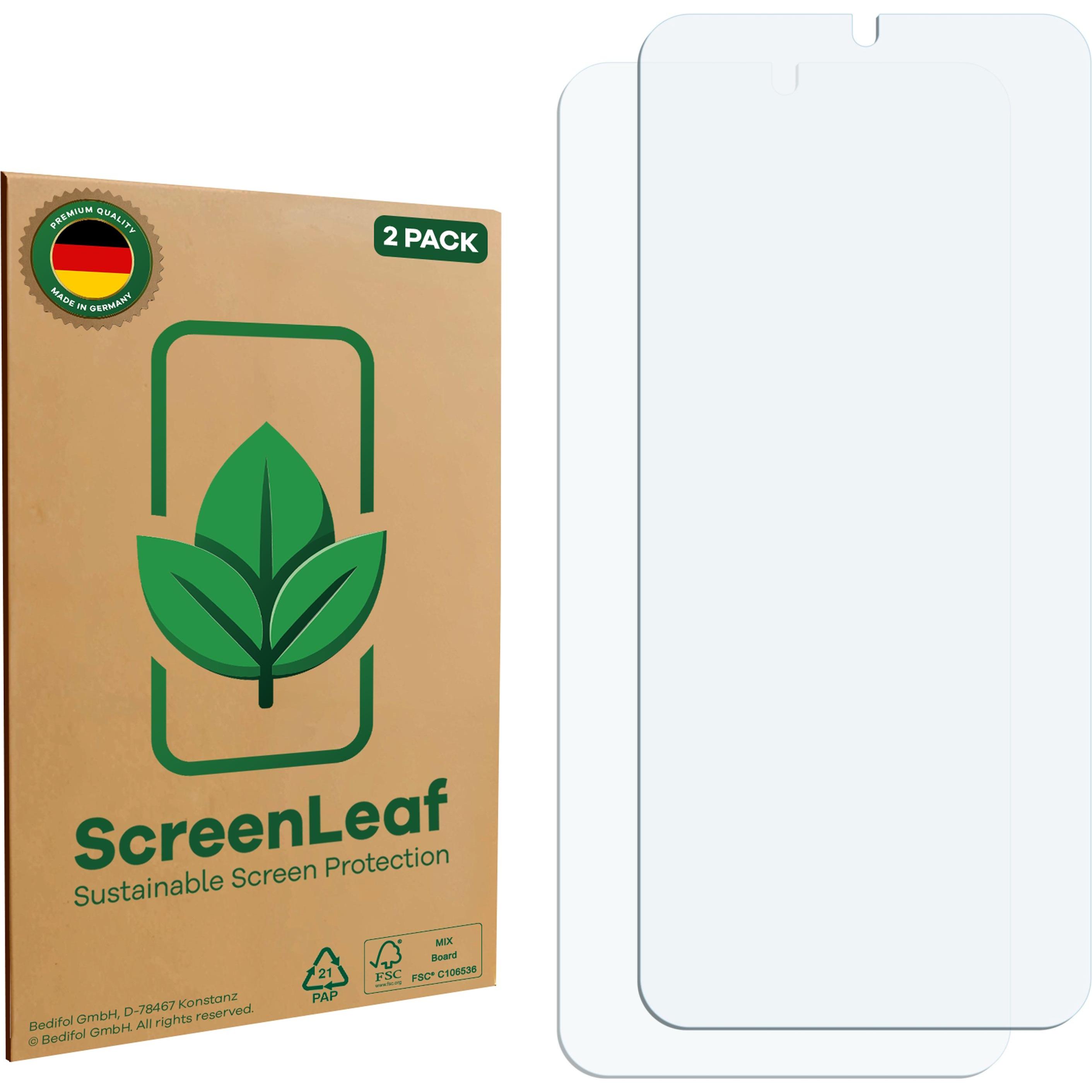Thumbnail - ScreenLeaf Schutzfolie nachhaltiger Displayschutz Display Schutz Folie Klar Transparent (2 Stück, Umidigi G100), Smartph...