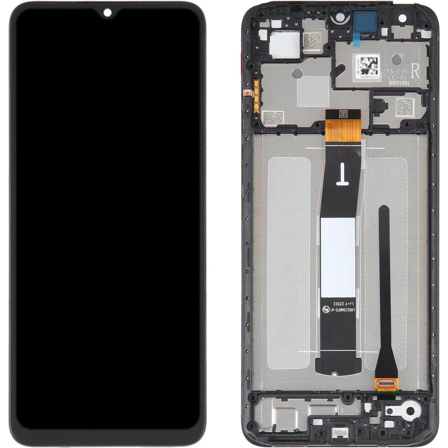 Clappio Ersatzteil Bildschirm + Touchscreen (Inkl. Gehäuse) (Xiaomi Redmi 12C), Mobilgerät Ersatzteile, Schwarz