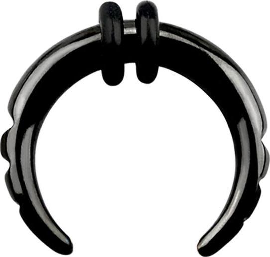 Immagine prodotto Star Piercing Falcetto espandibile nero con 3 tacche (senza ottone, Acciaio chirurgico 316L)