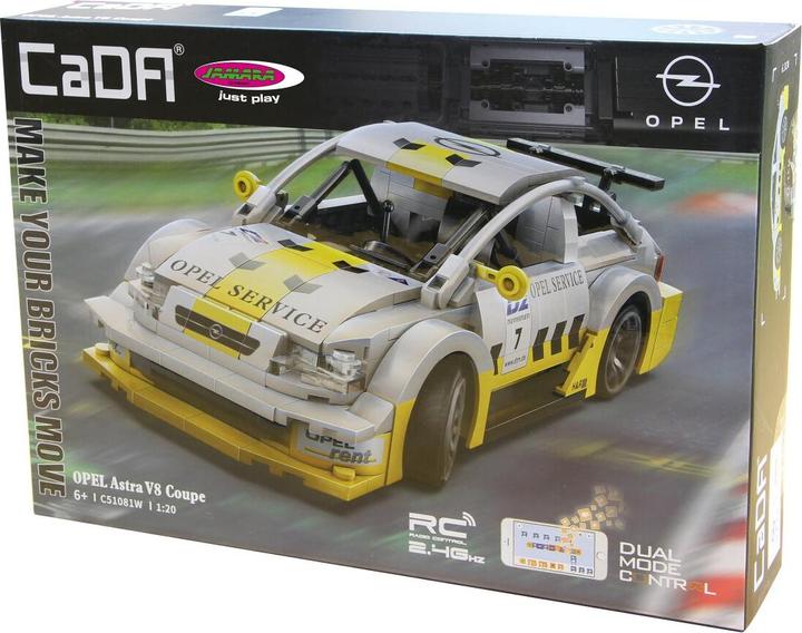 Actual product image Cada Opel Astra V8 Coupe 1:20 weiss 2,4GHz Bricks (Kit)