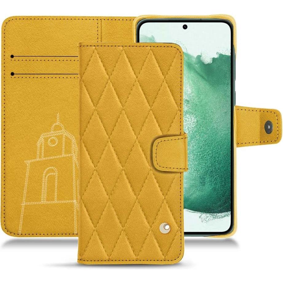 Noreve Lederschutzhülle Wallet (Samsung Galaxy S22+ 5G), Smartphone Hülle, Orange