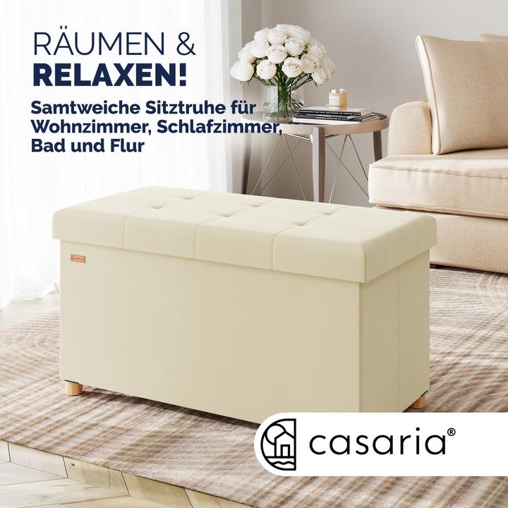 Actual product image Casaria Velvet seat chest (76 cm)