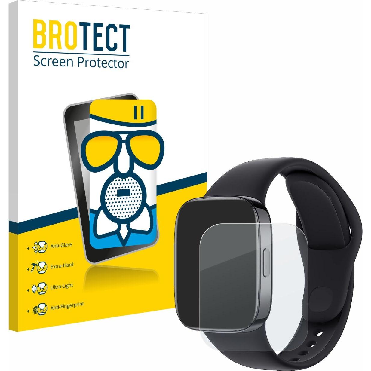 BROTECT AirGlass Panzerglasfolie Matt, Smartwatch Schutzfolie, Grau