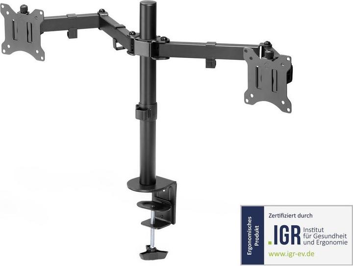 Actual product image Digitus Universal Dual Monitor Clamp Mount (Table, 32", 8 kg)