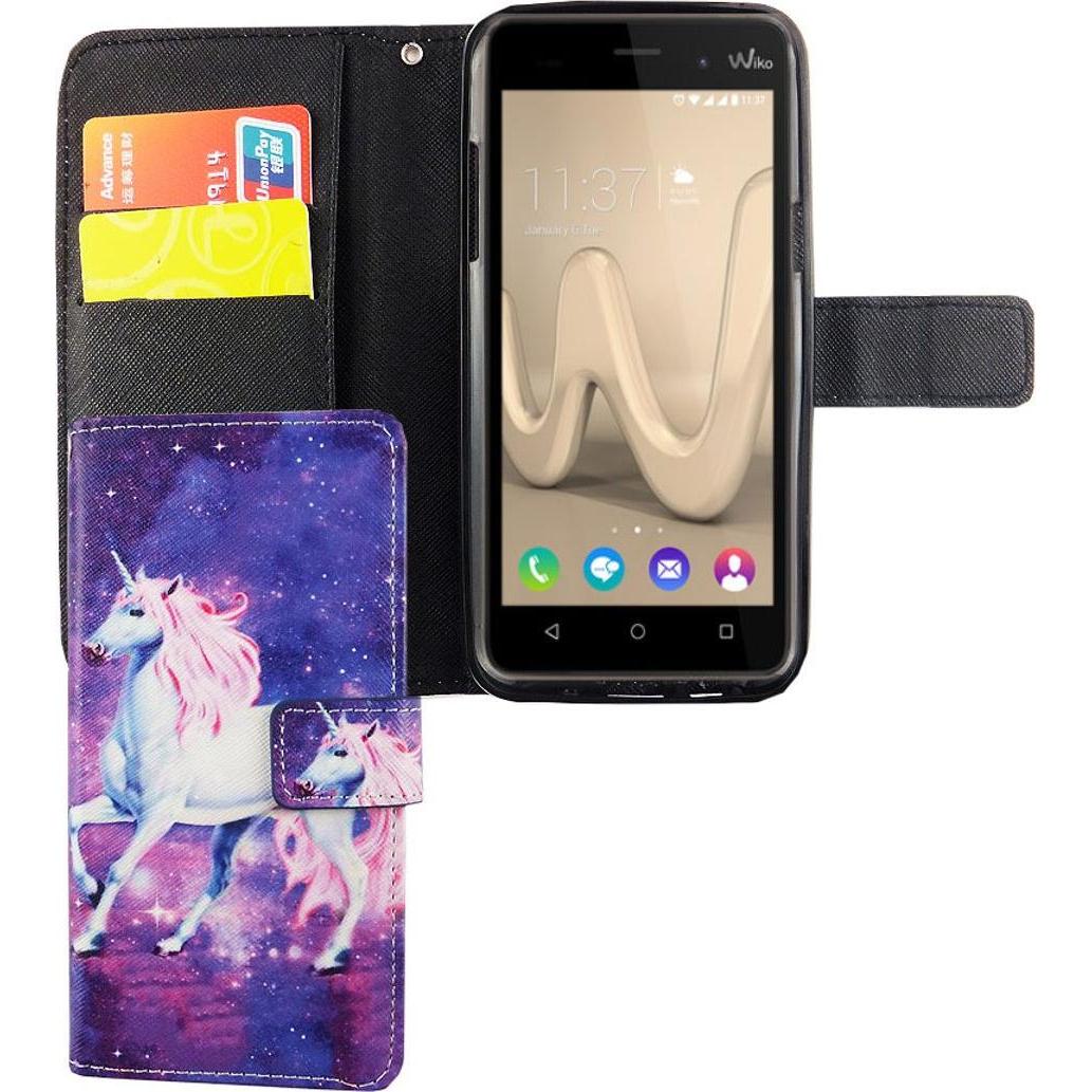 König Design Schutz Handy Hülle für Wiko Lenny 3 Case Cover Tasche Wallet Etui Handyhülle Neu (Wiko Lenny 3), Smartphone...