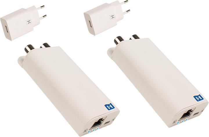 Produktbild Hirschmann INCA 1G white + USB SET Gigabit internet over coax adapter set inclusing USB power supply (RJ45 (1x))