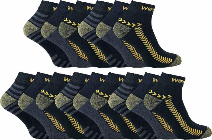 Sock Snob 15er Pack Arbeitssocken Kurz | Gepolsterte Sneaker Socken (paquet de 15, 39 - 45)